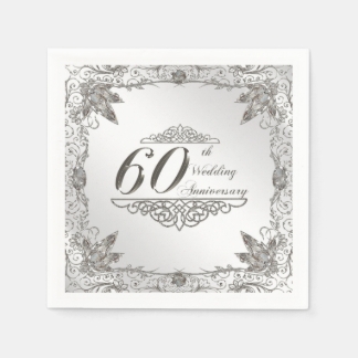 60th wedding anniversary napkin rings