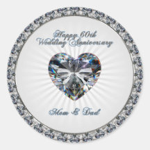 60th Wedding Anniversary Sticker