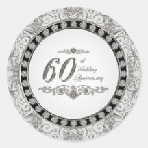 60th Wedding Anniversary Stickers