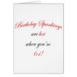 61 Birthday Spanking Greeting Card
