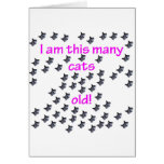 61 Cat Heads Old Greeting Card