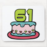 61 Year Old Birthday Cake mousepads