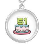 61 Year Old Birthday Cake Necklaces