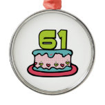 61 Year Old Birthday Cake Ornaments