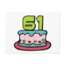 61 Year Old Birthday Cake Post Card