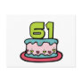61 Year Old Birthday Cake Postcard