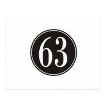#63 Black Circle Postcard