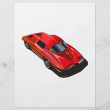 63 Split Window Red Personalized Flyer