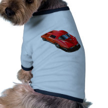 63 Split Window Red Pet T-shirt