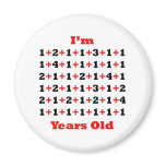 63 Years old Blk Red Fridge Magnet