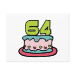 64 Year Old Birthday Cake Post Cards