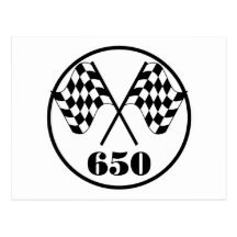 650 Chequered Flags Postcard
