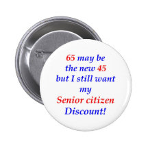 65 Senior Citizen Button