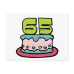 65 Year Old Birthday Cake Postcard