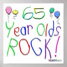 65 Year Olds Rock ! Posters