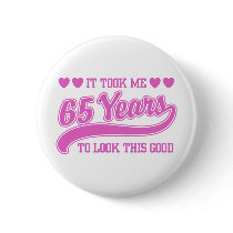 65th Birthday Pins