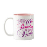 65th Birthday Diva Mugs