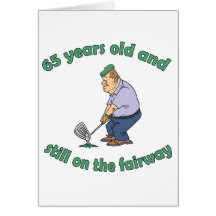 65th Birthday Golfer Gag Gift Card