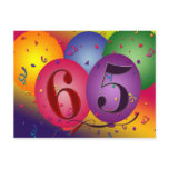 65th birthday party postcard invites - Customised