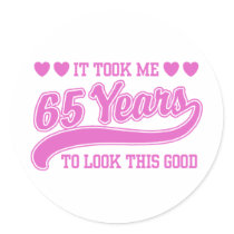 65th Birthday Stickers