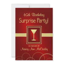 65th Birthday Surprise Party Invitations