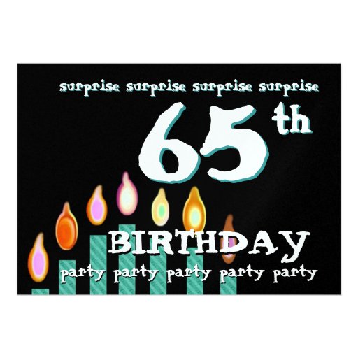 65th SURPRISE Birthday Party Invitation Template 13 Cm X 18 Cm