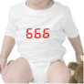 666 alarm clock numbers baby bodysuit