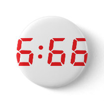 666 devil alarm clock pinback buttons