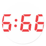 666 devil alarm clock stickers