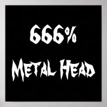 666%Metal Head Poster
