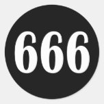 666 ROUND STICKERS