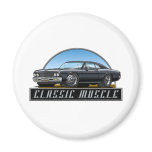 66 Chevelle Black Refrigerator Magnets