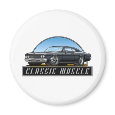 66 Chevelle Black Refrigerator Magnets by grapeapedesign