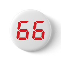 66 sixty-six red alarm clock digital number pins