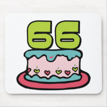 66 Year Old Birthday Cake Mousepads