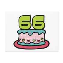66 Year Old Birthday Cake Postcards