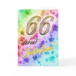 66th Birthday party Invitation Greeting Cards