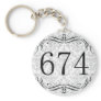 674 Area Code Keychain
