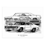 67, 63, 69 Novas - BW no border Postcards
