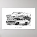 67, 63, 69 Novas - BW no border posters