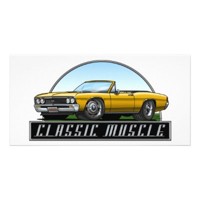 67 Chevelle Convertible Personalized Photo Card by grapeapedesign