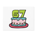 67 Year Old Birthday Cake Post Card