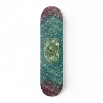 67K Green Skull Skate Board