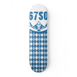 67SOSK8 ARGYLE SERIES BLUE & WHITE LOGO skateboards
