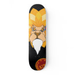 67SOSK8 ARGYLE SERIES*LIONS HEAD*ORANGE CUSTOM SKATEBOARD