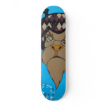 67SOSK8 ARGYLE SERIES LIONS HEAD* SKYBLUE & WHITE skateboards