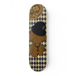 67SOSK8 ARGYLE SERIES MUNNY BROWN & GOLD LOGO skateboards