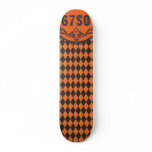 67SOSK8 ARGYLE SERIES ORANGE*SMOKE GRAY CUSTOM SKATEBOARD