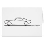 68 Camaro Hard Top BLK Greeting Cards