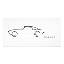 68 Camaro Hard Top BLK Customized Photo Card
